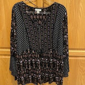 Style & Co Fall leafy blouse